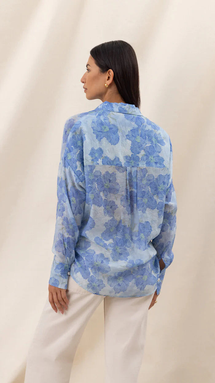 Libby Shirt- AZURE BLUE