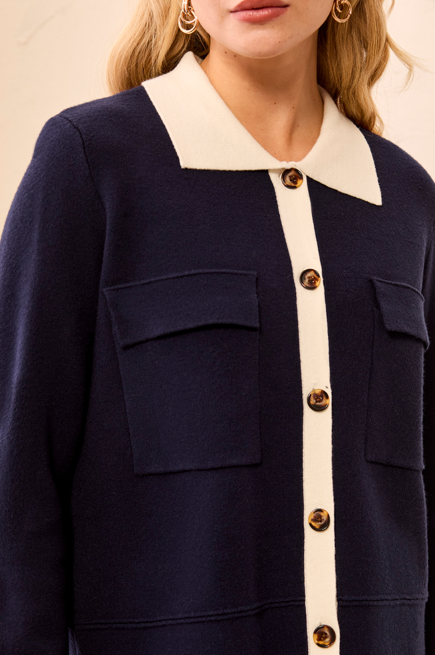 Jessica Collared Cardigan
