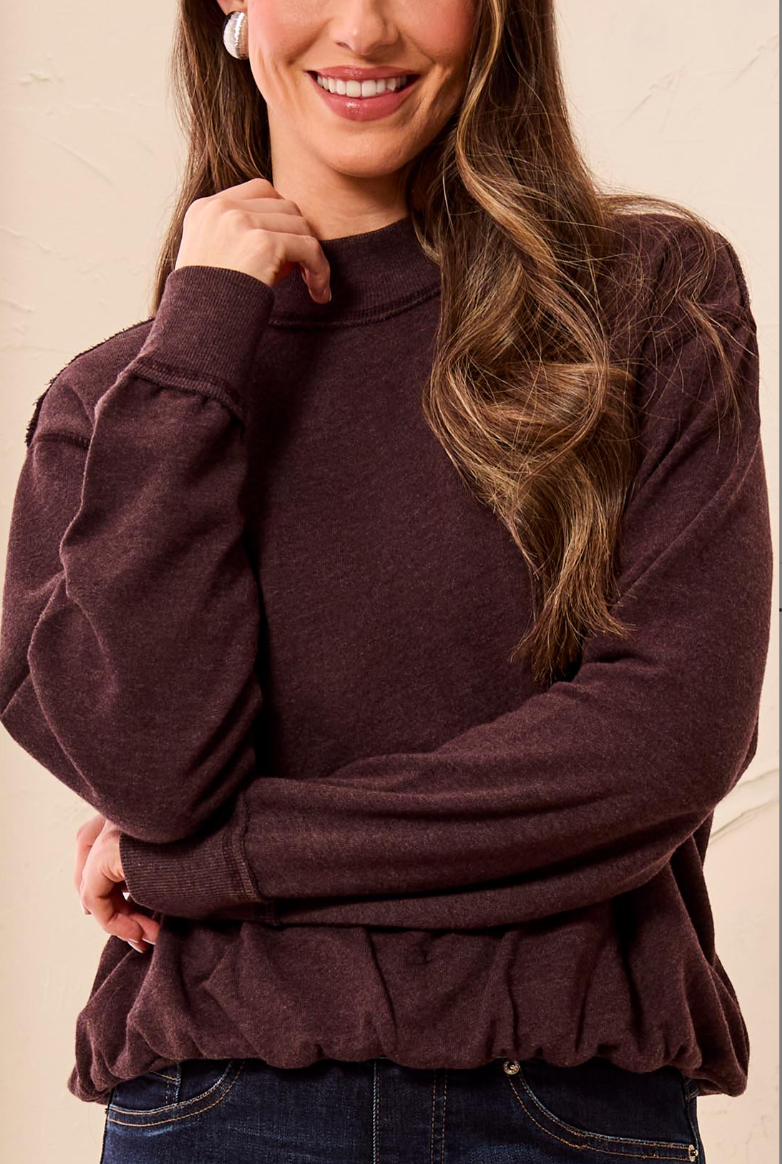 Robbie Sweatshirt- CHERRY BROWN