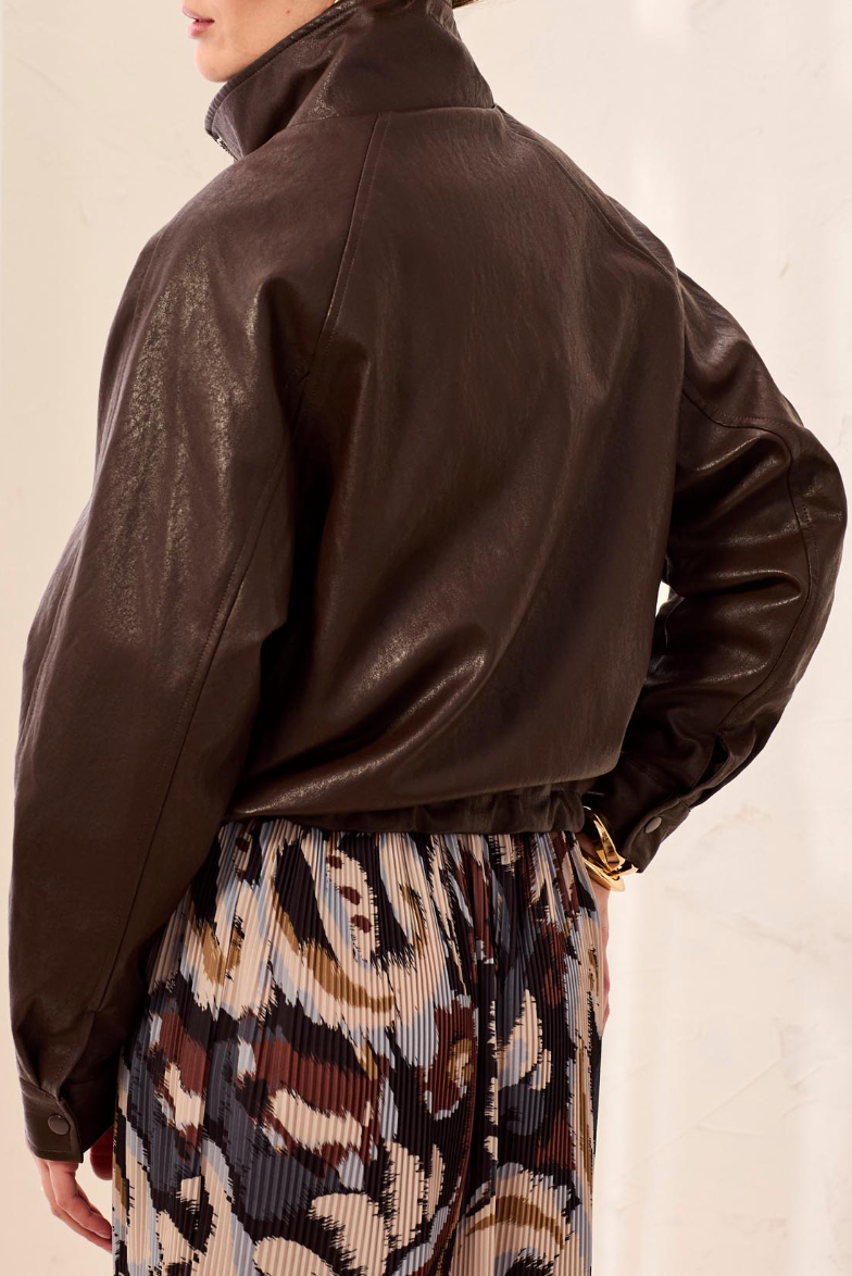 Monica Faux Leather Jacket