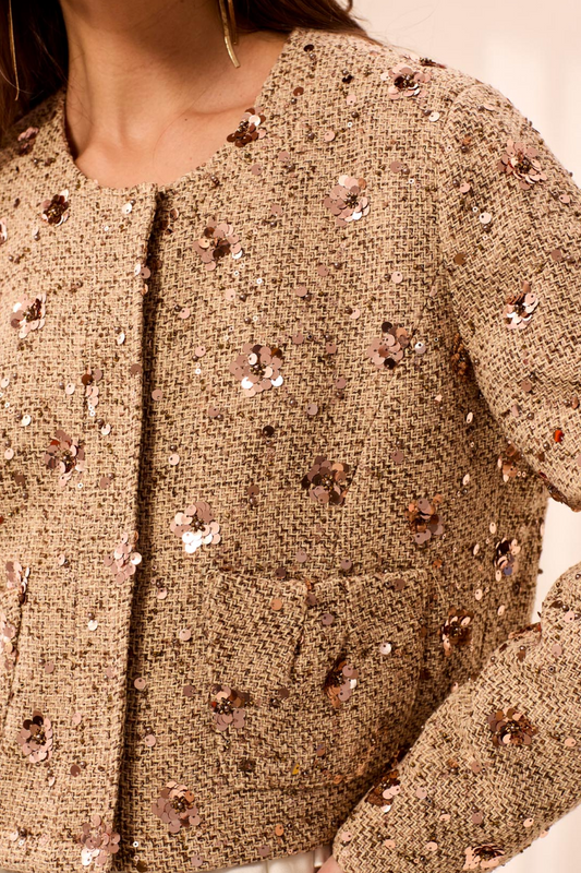 Rey Embellished Tweed Jacket