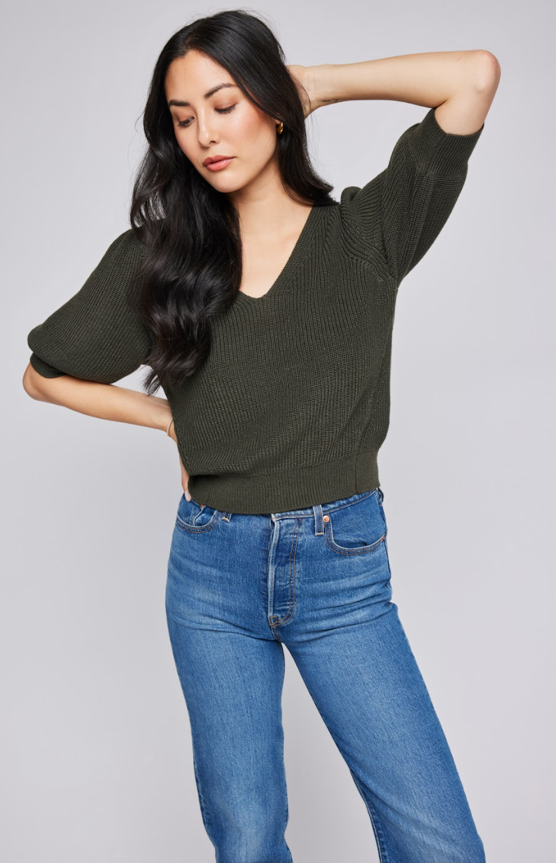 The Phoebe Sweater- OLIVE