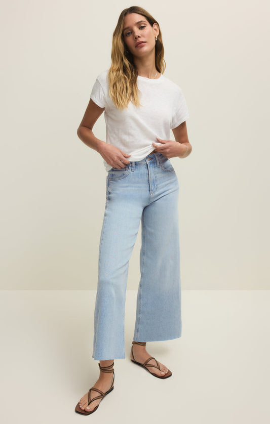 Nova Wide Crop Jean- AZUL