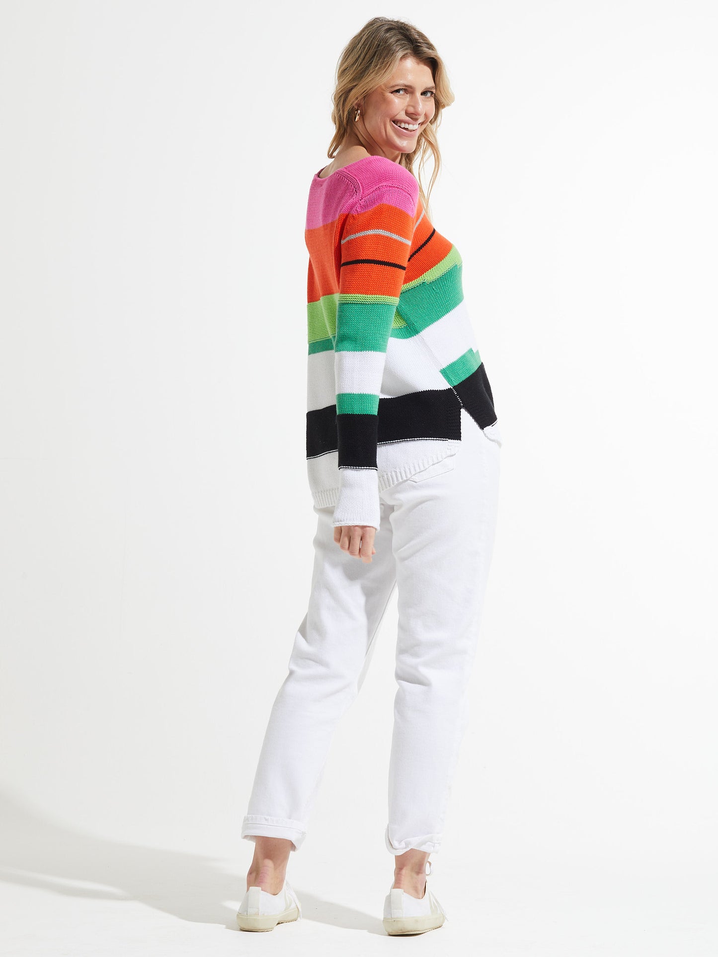 Chunky Cotton Sweater- WHITE