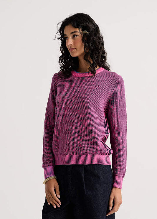 Cassia Waffle Sweater- COSMOS