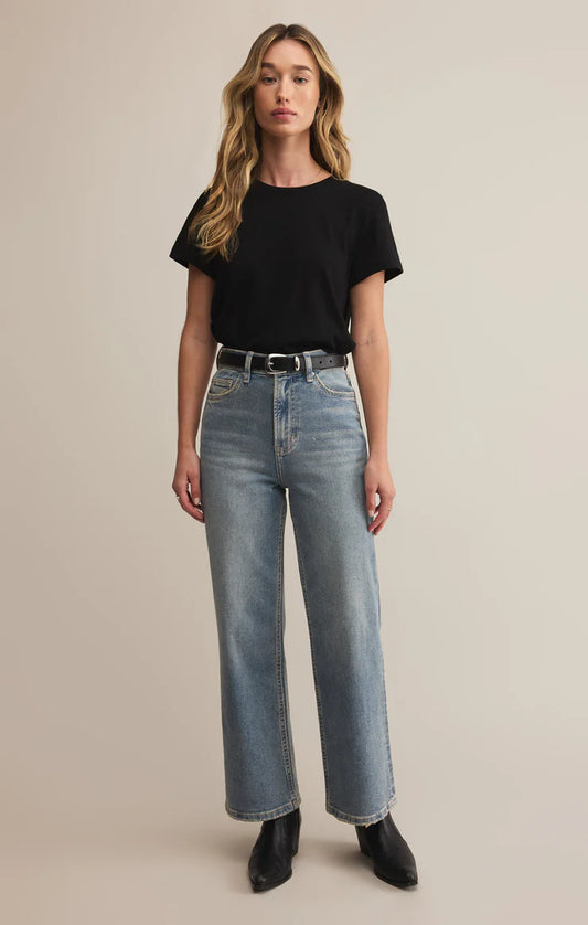 Tourist Airy Knit Jersey Tee- BLACK