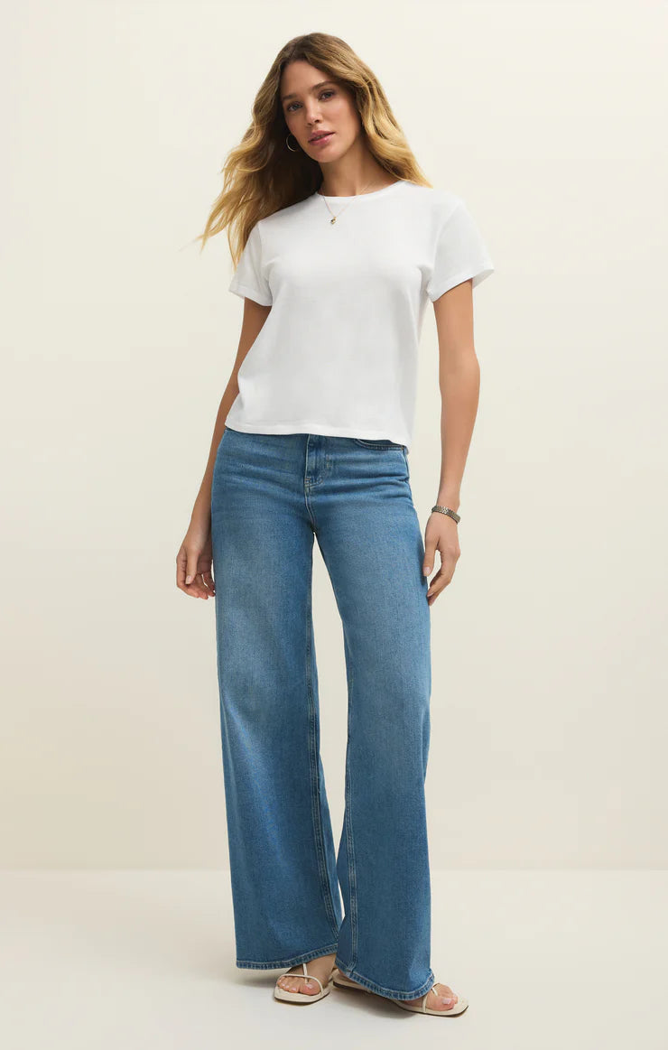 Tourist Airy Knit Jersey Tee- WHITE