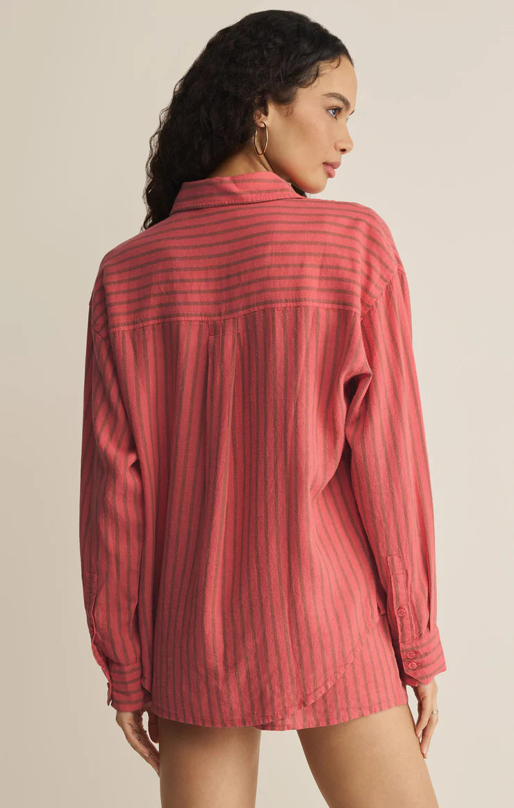 The Perfect Striped Linen Button Down