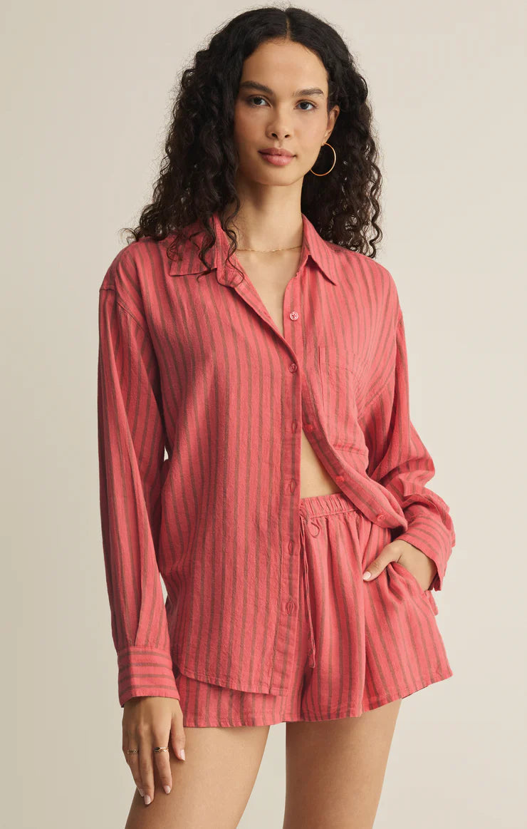 The Perfect Striped Linen Button Down
