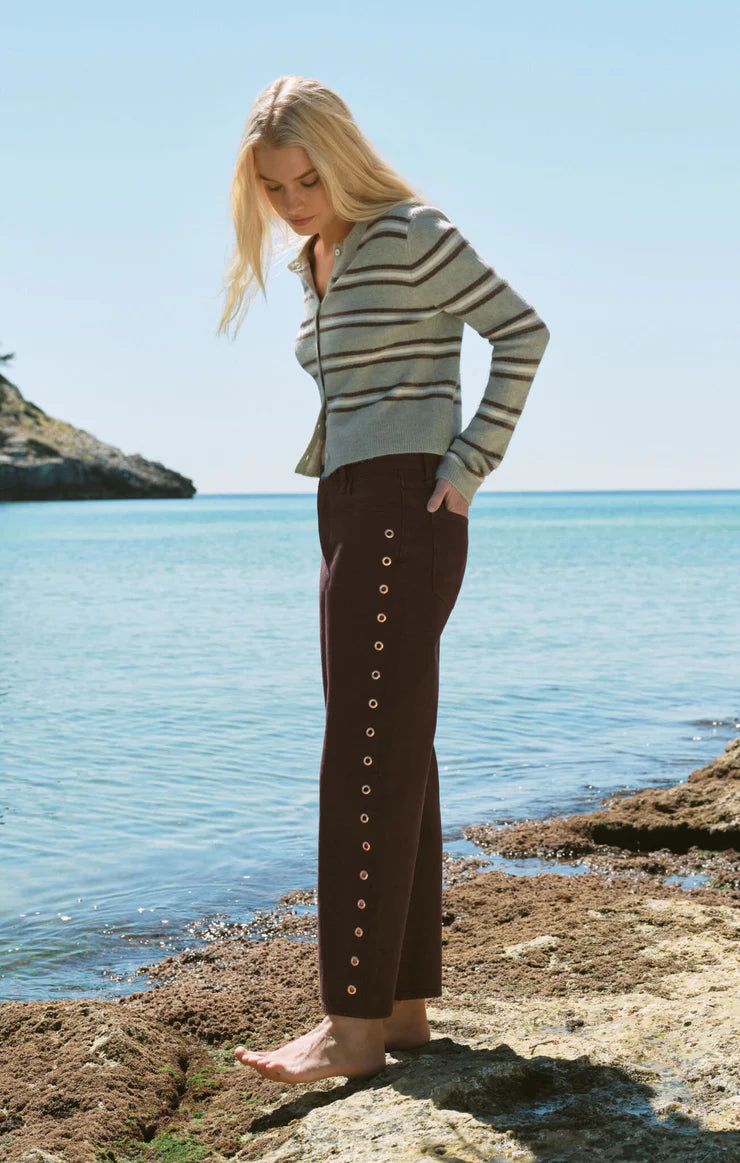 Medina Stripe Cardi- AQUA CLOUD