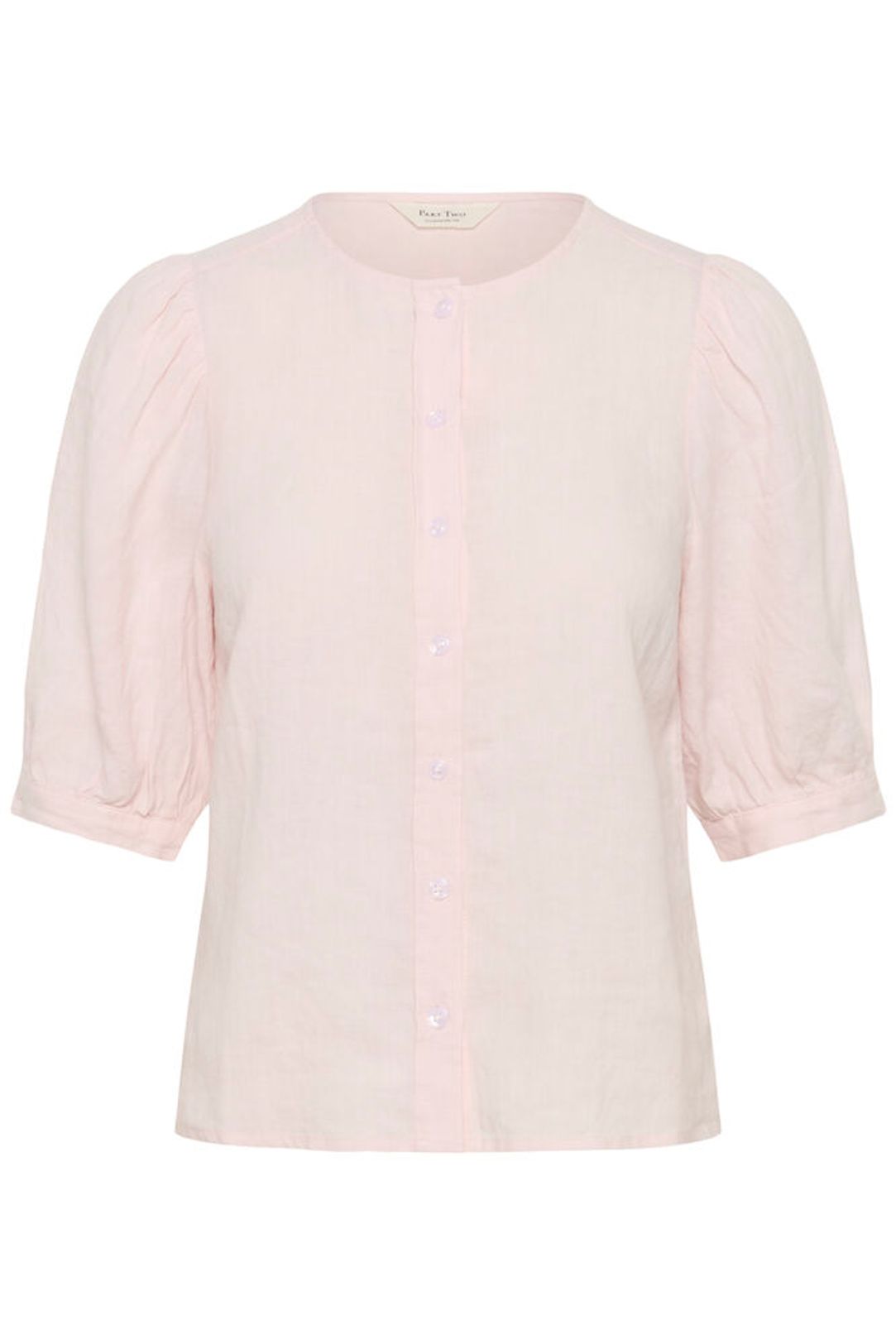 Azra Linen Blouse- PETAL PINK