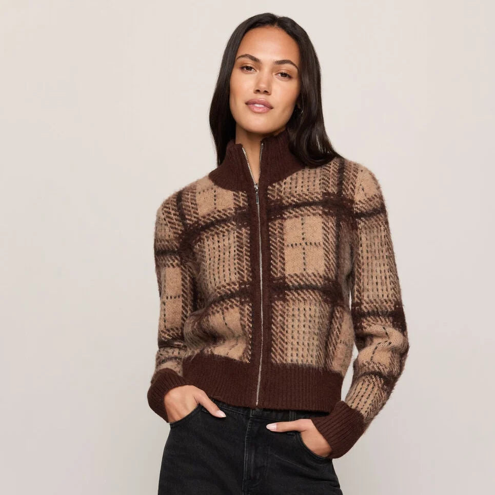 Frostline Plaid Cardigan